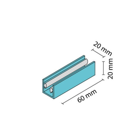 Komplet Porta Glass 10mm na 1 skrzydło/75kg